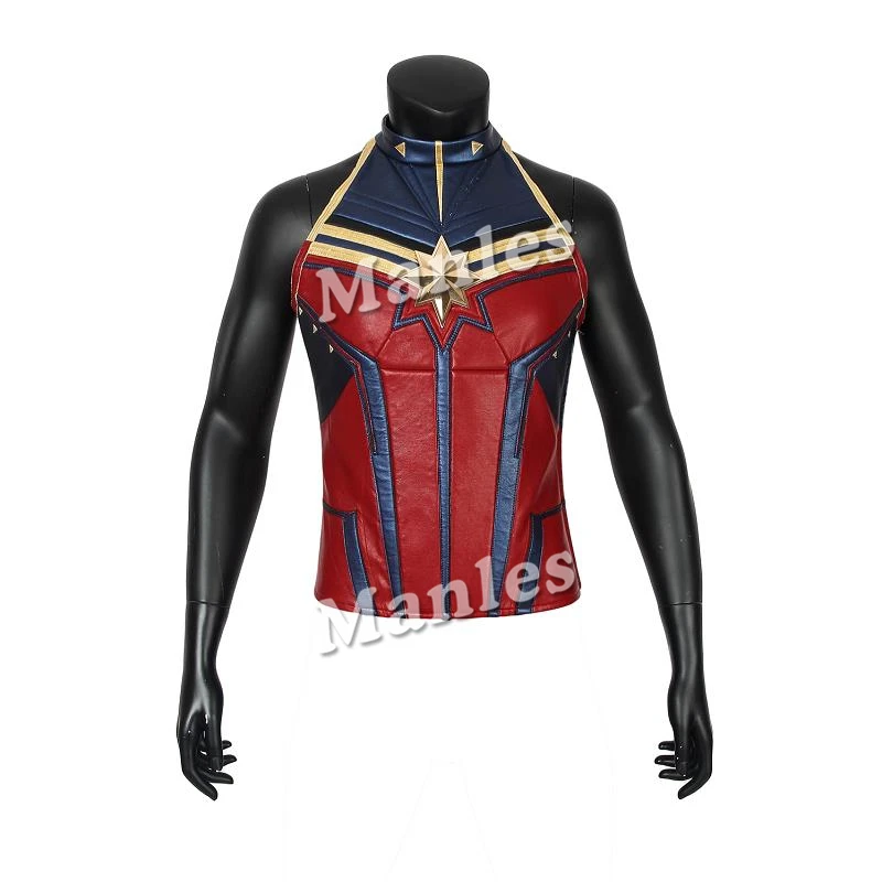 Vest Only Мстители 4 эндшпиль косплей Капитан Марвел Карол костюм кары Дэнверс комбинезон Хэллоуин Женская одежда для взрослых с обувью на заказ - Цвет: Vest Only