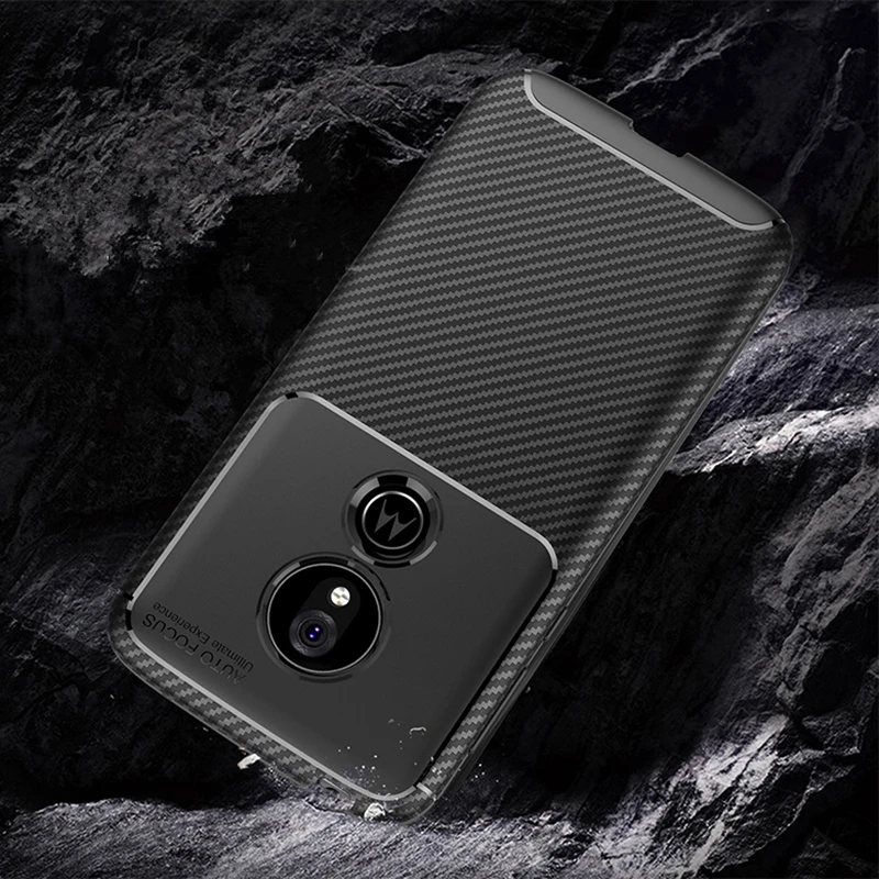 Чехол из углеродного волокна для Motorola Moto G7 Power чехол 6 2 дюйма тонкий прочный