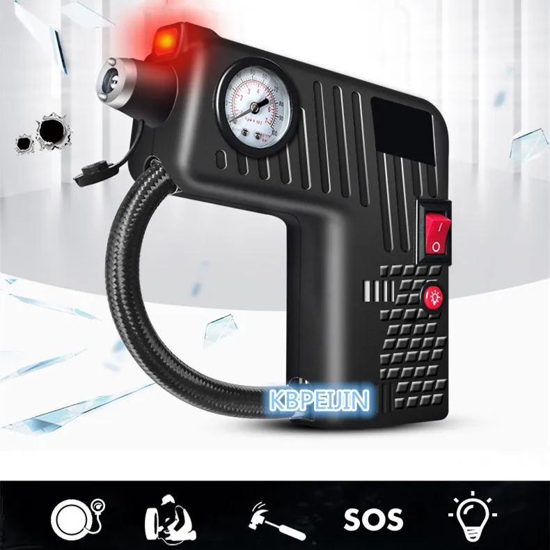 Автомобильный портативный воздушный компрессор лампа для накачки шин 12 В