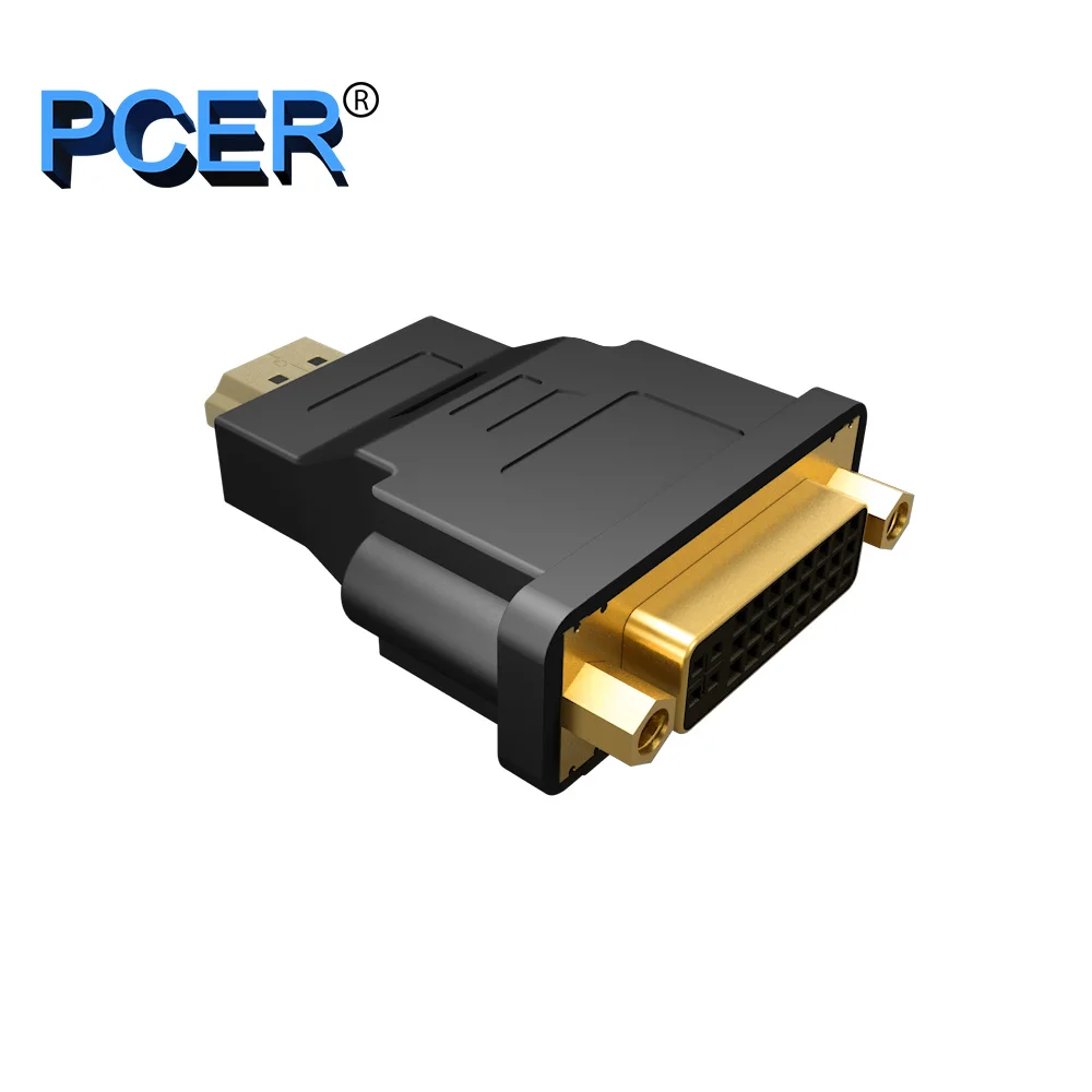 Переходник PCER с гнездом DVI на HDMI папа 1920*1080P поддержка компьютерного дисплея