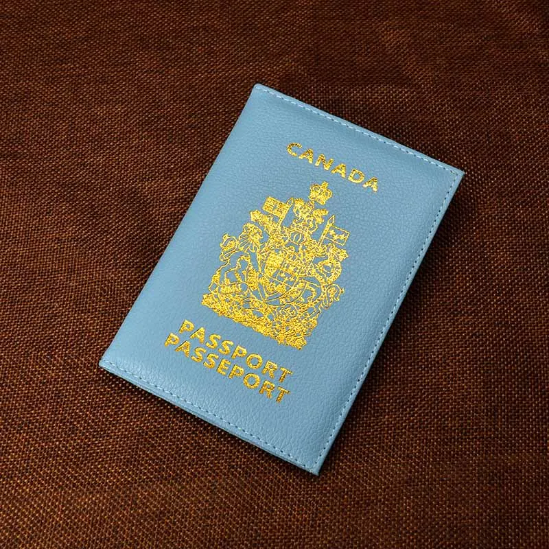 Канадская Обложка для паспорта, женские обложки для паспорта, чехол для паспорта, держатель для путешествий, кошелек, держатель для документов, Органайзер - Цвет: sky blue