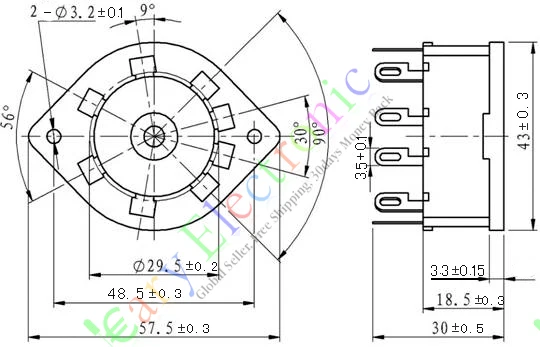 Оптовая и розничная продажа 8 шт. контактов позолоченная пластиковая вакуумная