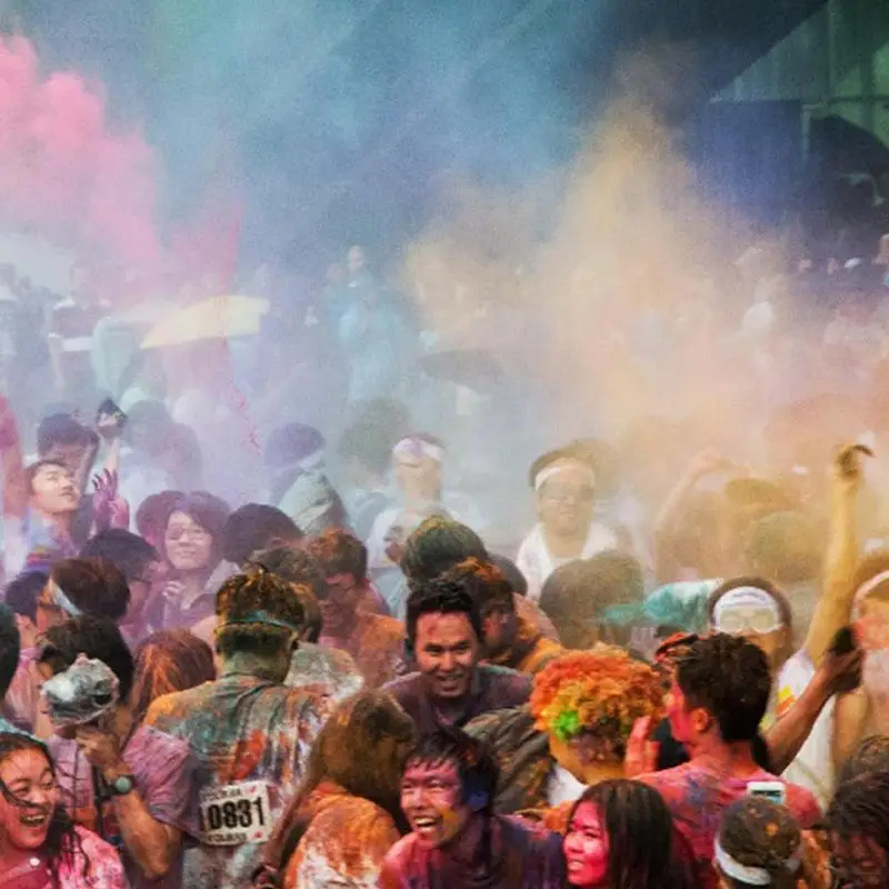 100 г/пакет случайный цвет Holi порошок для праздника партии Новинка Фестиваль игрушка радуга бег Holi порошок