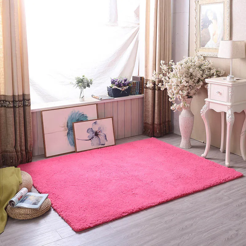 Washable Children Crawling Pad Home Living Room Bedroom Decorative Carpet Simple Solid Color Mat Baby Play Mat Children's Rug