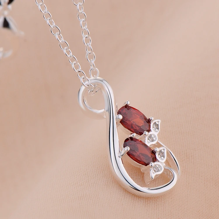 Оптовая продажа Бесплатная доставка посеребренное модное ювелирное ожерелье с