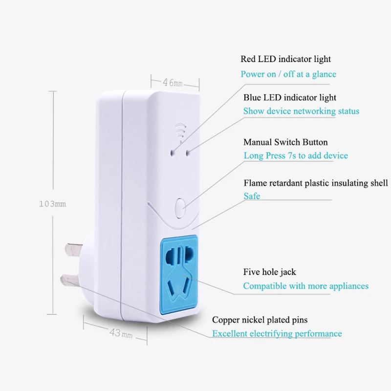 SONOFF S22 Wifi Беспроводная розетка для температуры пульт дистанционного управления