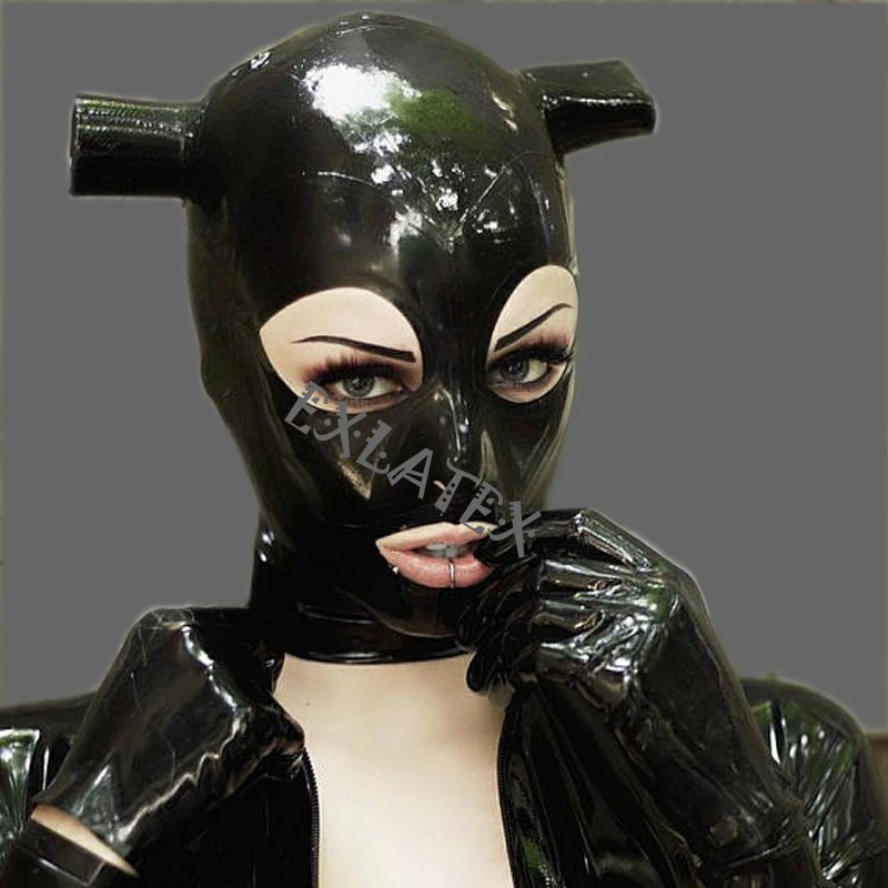 Латексная Маска Deadpool праздничные капюшоны с двойным светлым хвостом |