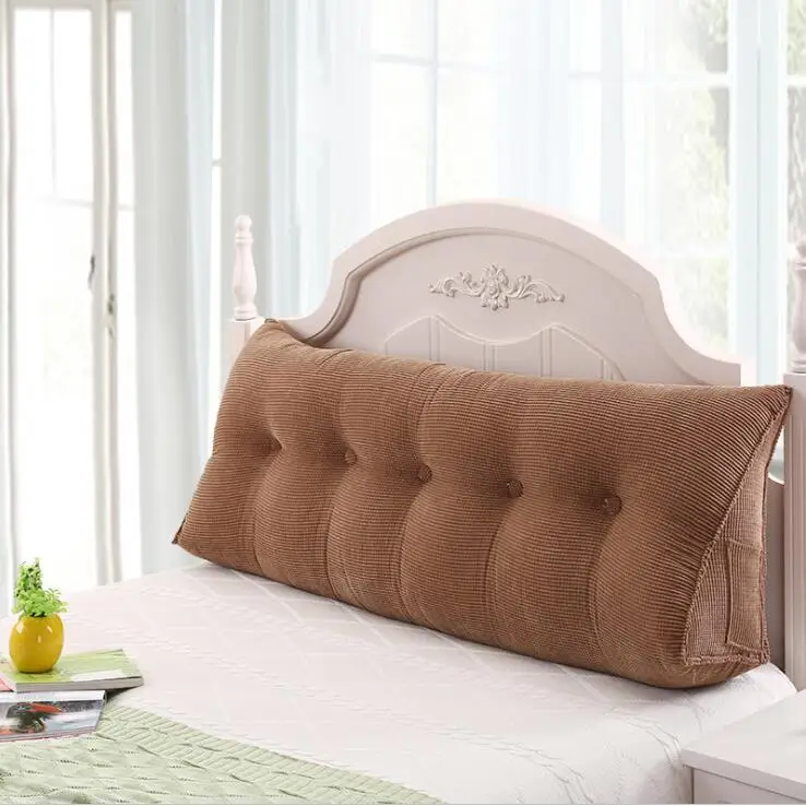 color4 50x150 см сплошной цвет хлопок КЛИН Подушка для спинка кровати моющаяся большая поясничная Подушка домашний декор прикроватная подушка - Цвет: color4