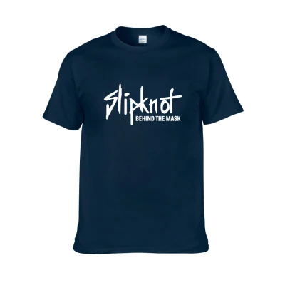 W21 purplish blue Новая волна американского тяжелого металла Slipknot Футболка мужская металлическая лента хлопок футболка хип хоп Уличная крутая мужская одежда - Цвет: W21 purplish blue