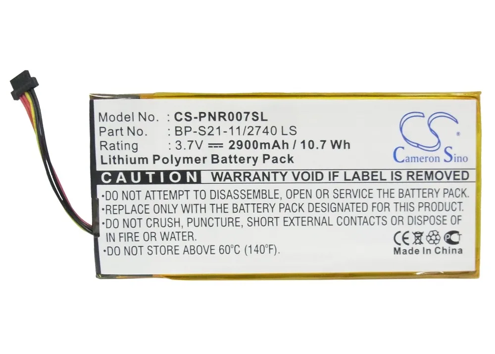 

Cameron Sino 2900mAh Battery BP-S21-11/2740 LS for Pandigital Novel 7, PRD07T20WBL1