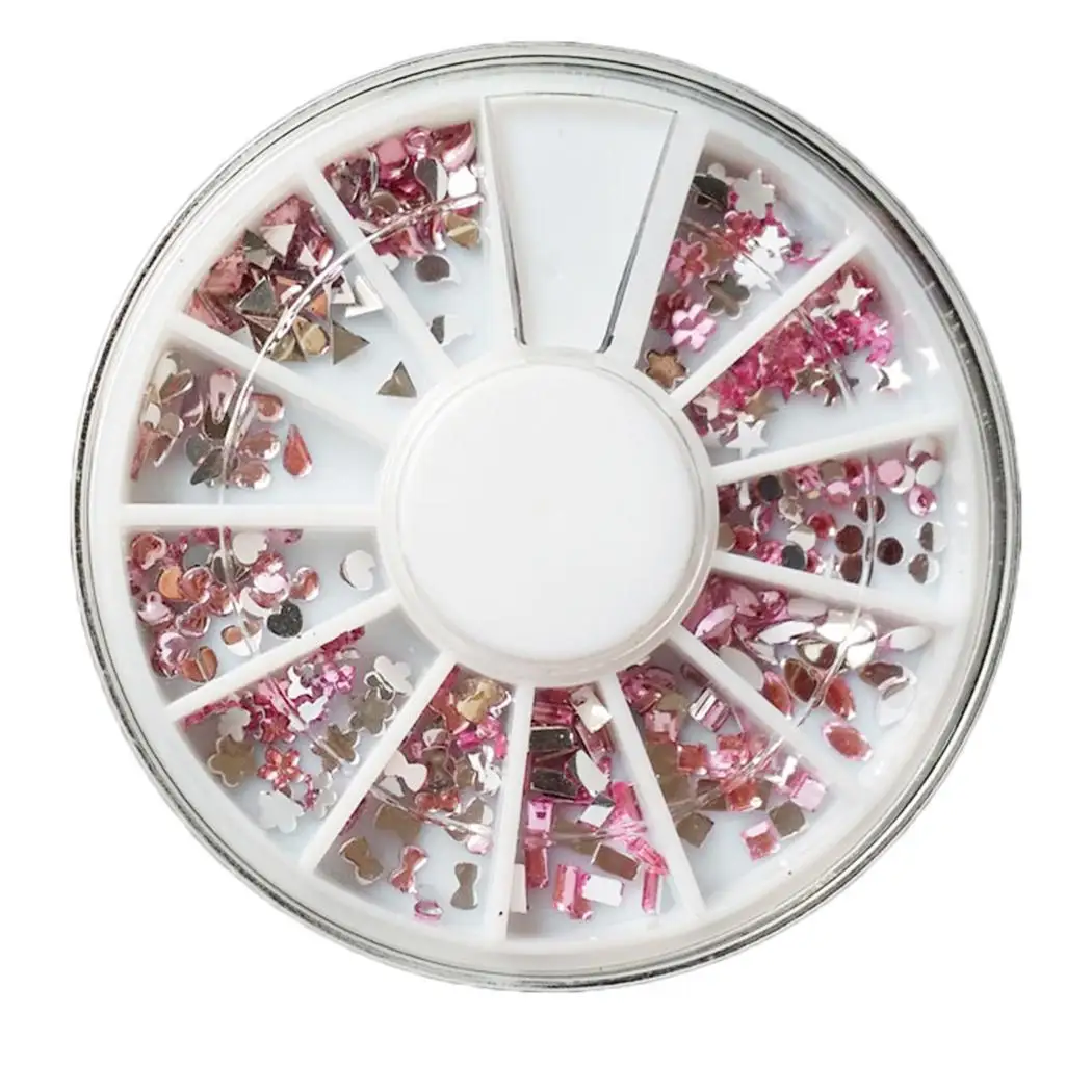 Блестящие 3D Стразы маникюрные ногти блестки наконечники украшения колеса |