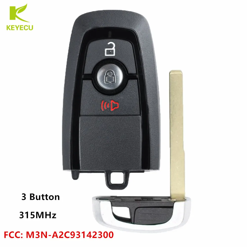 KEYECU Замена близость SMART REMOTE KEYLESS FOB 3 Button 315 мГц для FORD EDGE FUSION F250 F350 FCC: M3N-A2C93142300