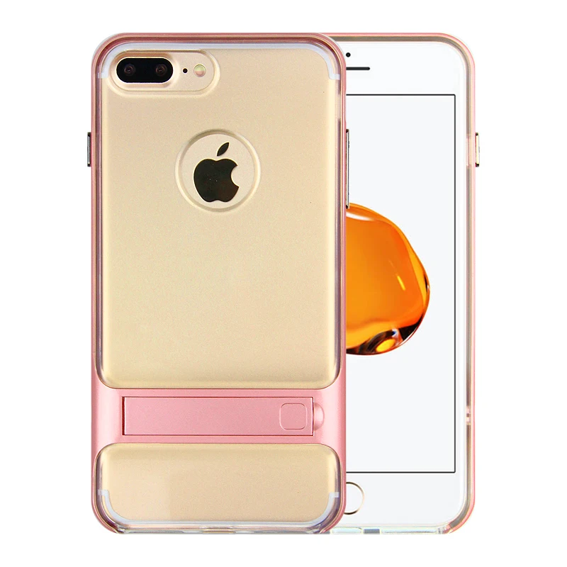 Фирменная Новинка 3D Подставки чехол для телефона iPhone 7 4.7 &quot PC + TPU ультра-тонкий
