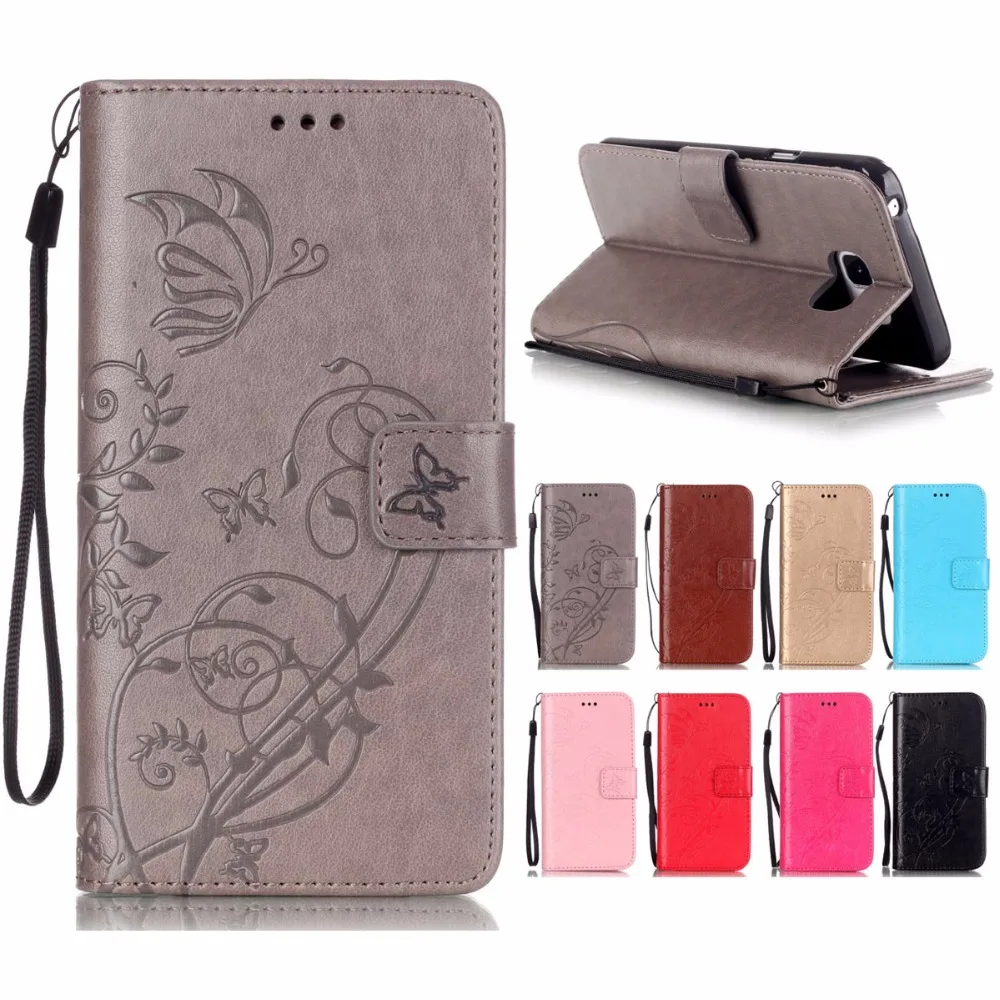 Выбито Лаванды Pattern Откидная Крышка Для Samsung Galaxy Note 5 N9200 дело PU Кожаный Бумажник