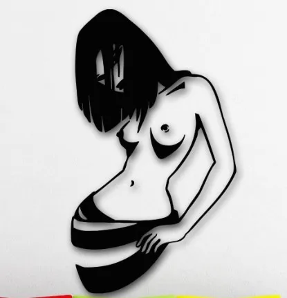 Новое поступление Виниловая наклейка на стену с обнаженной девушкой красивая