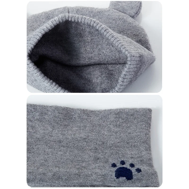

Newly Baby Winter Caps Scarf Suits Warm Knitted Beanie Cap Cute Cartoon Bear Beanie m99