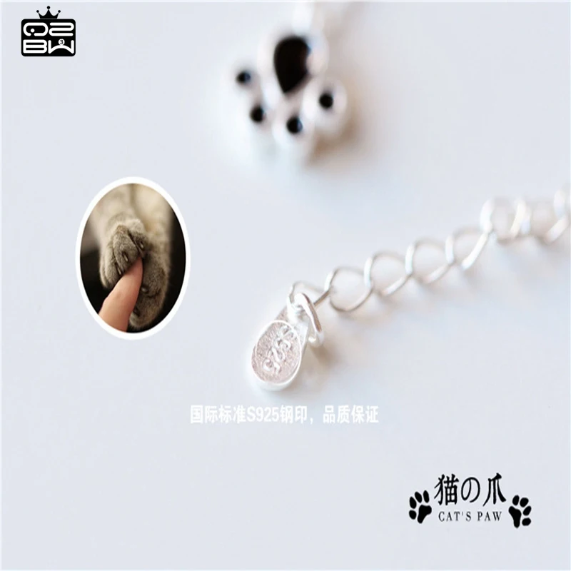 Горячая Творческий Paw Claw Собак Котенок Кошка Кулон NecklaceFeet След ожерелье День