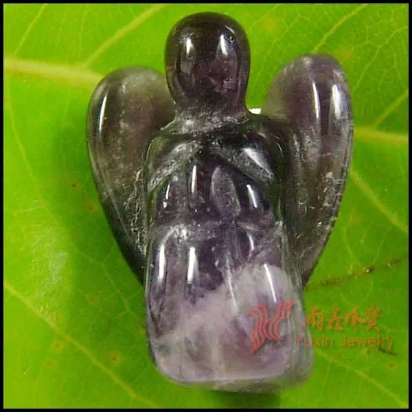 Романтические Подвески в виде натурального аметиста с фиолетовым кристаллом