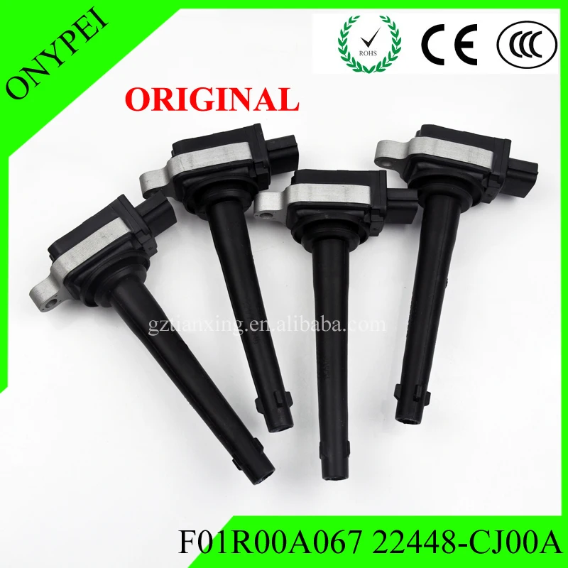 4 шт. F01R00A067 22448 CJ00A оригинальная часть F 01R 00A 067 Катушка зажигания для Nissan X Trail T31 D50 N10