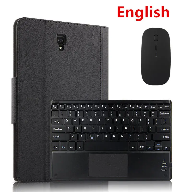 black mouse English Чехол для samsung Galaxy Tab S4 10,5 SM-T830 T835 T837 Bluetooth Клавиатура Защитный чехол из искусственной кожи Tab S4 10," чехол для планшетного ПК - Цвет: black mouse English