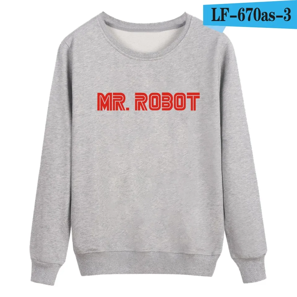 gray LUCKYFRIDAYF Mr Робот Fsociety хип стиль Мужская толстовка в стиле Харадзюку в мужчин s толстовки и свитшоты бренд 3xl 4xl - Цвет: gray