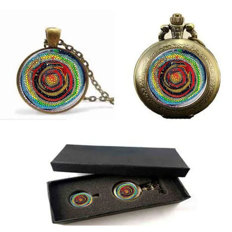 

2017 Newest Fashion lotus Mandala Pendant Necklace Mandala Jewelry Glass Cabochon Necklace Sliver Art pocket watch with free box