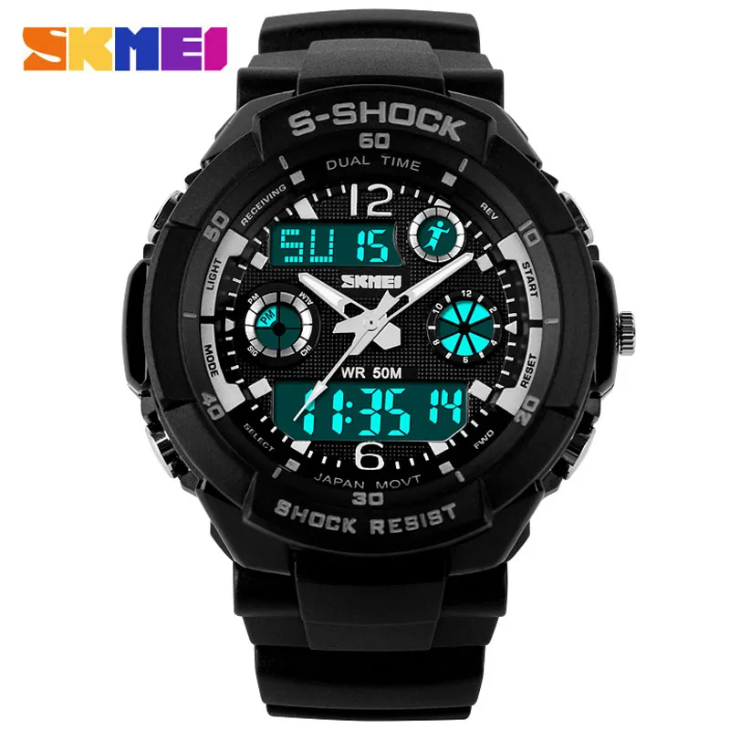 SKMEI 0931 мужская Кварцевые Цифровые Часы Мужчины Спортивные Relogio Masculino Relojes LED