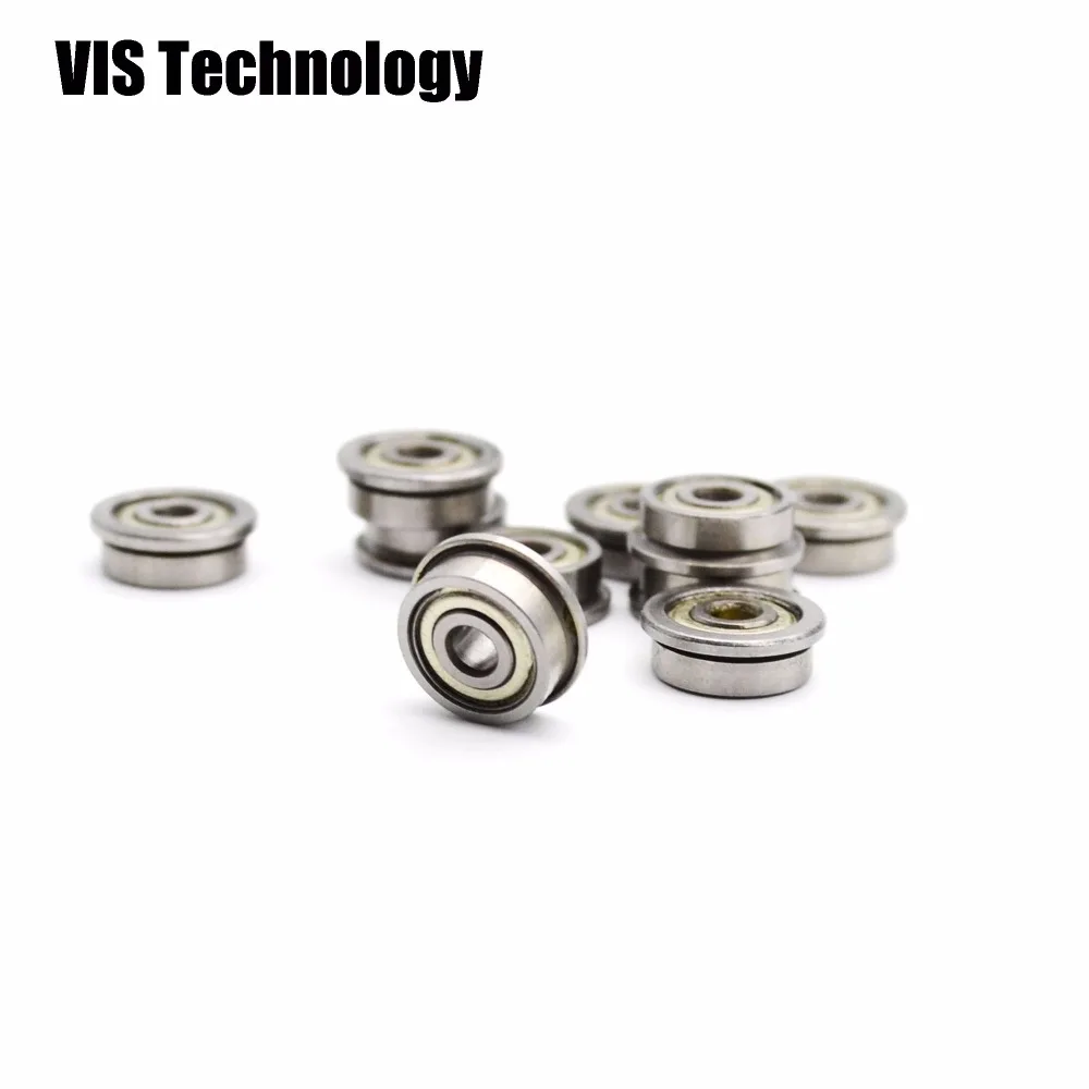 100pcs/lot F623ZZ F623 3X10X4 Miniature Flange Deep Groove Ball Radial Bearings for RepRap 3D printer | Компьютеры и офис