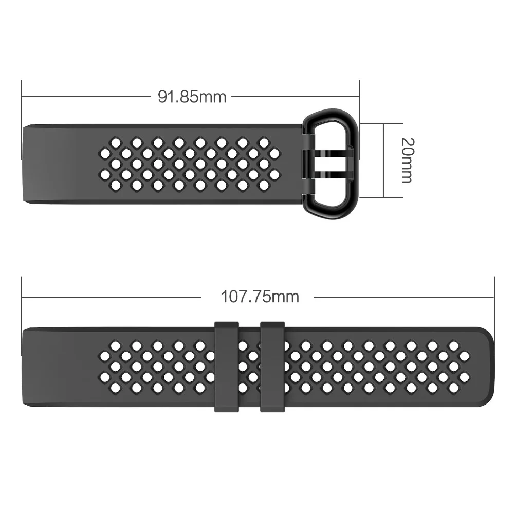 Ремешок спортивный для умных часов Fitbit Charge 3 мягкий силиконовый сменный Браслет |