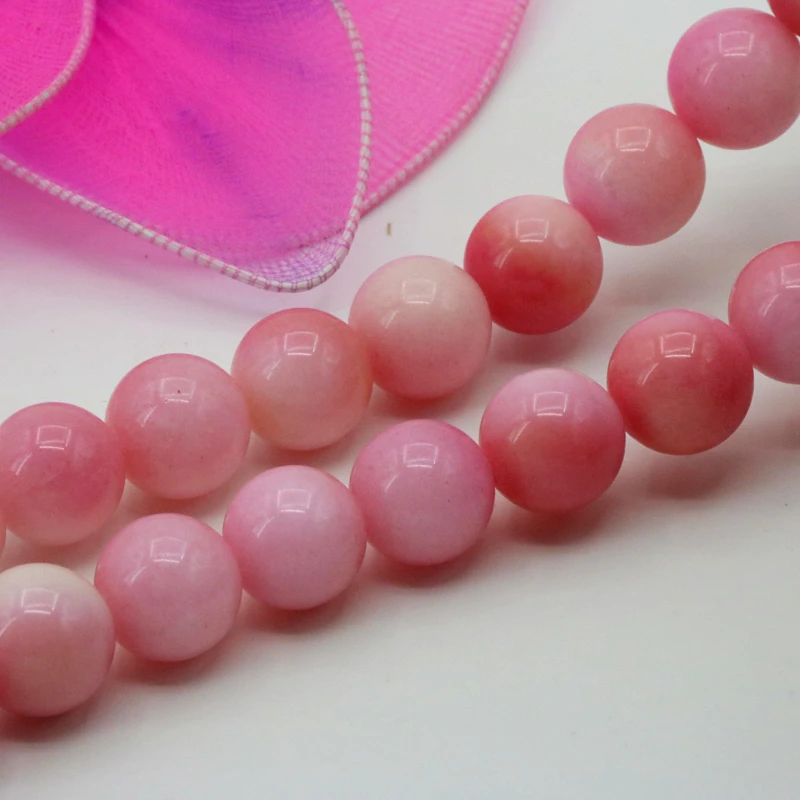 Оптовая продажа! Двухцветные бусины из халцедона персиковые красные Круглые 12 мм