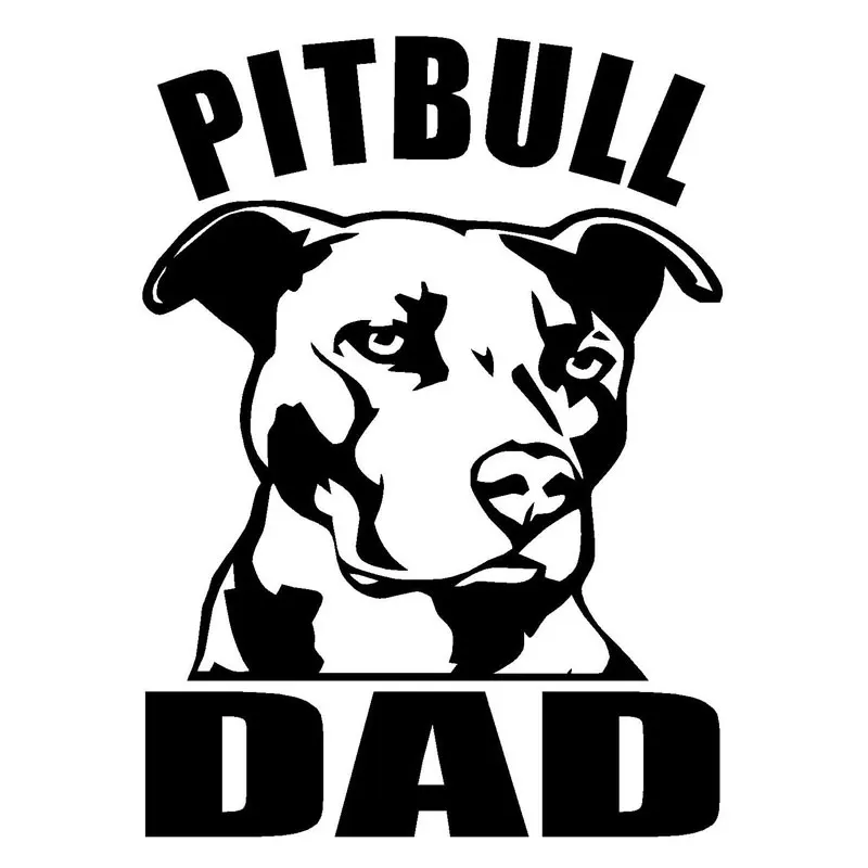 8 5 см * 11 Виниловая наклейка PITBULL DAD для автомобиля Я люблю мою спасательную собаку