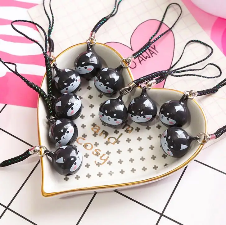 1 1 шт Kawaii Собака Хаски Шиба брелок DIY сумка автомобиль колокольчик кулон вечерние сувениры Свадьба День Святого Валентина фестивали стаканчики для вечеринки, подарков - Цвет: 1