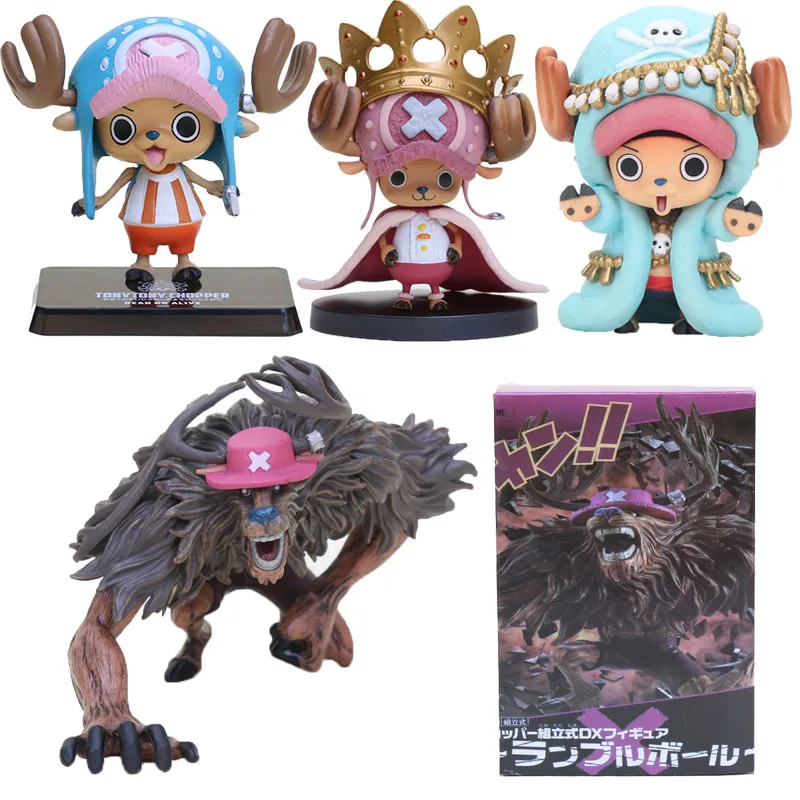 Аниме цельный кукла Чоппер фигурка Тони яростный олень. Ver chopper luffy ПВХ экшн