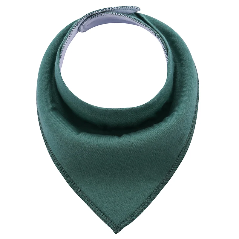 green2 Бандана, детские нагрудники, сплошной цвет, хлопок, детская накидка, анти-запах, антибактериальный фартук, быстросохнущая ткань для кормления, шарф, детские вещи - Цвет: green2