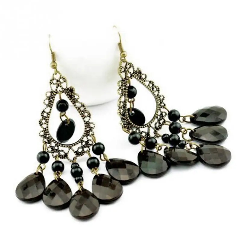 Hot Sale Chic Design Women Girls Long Imitation Rhinestone Water Earrings | Украшения и аксессуары