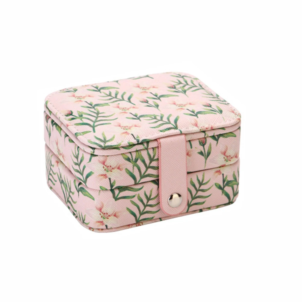 Jewelry Box Two-Layer PU Travel Organizer Display Storage Case for Rings Earrings Necklace | Дом и сад