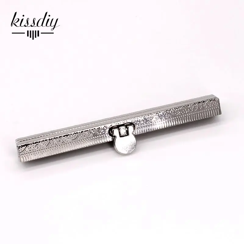KISSDIY 10pcs 11.4 CM Embossed fihished DIY Metal Purse frame Handle for Bag sewing,antique Bronze Silver and Gun Black color