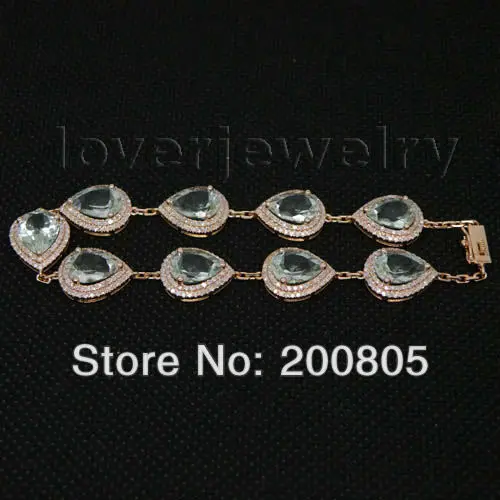 LOVERJEWELRY Груша 7x9 мм сплошной 14K серьги из розового золота с натуральным алмаз