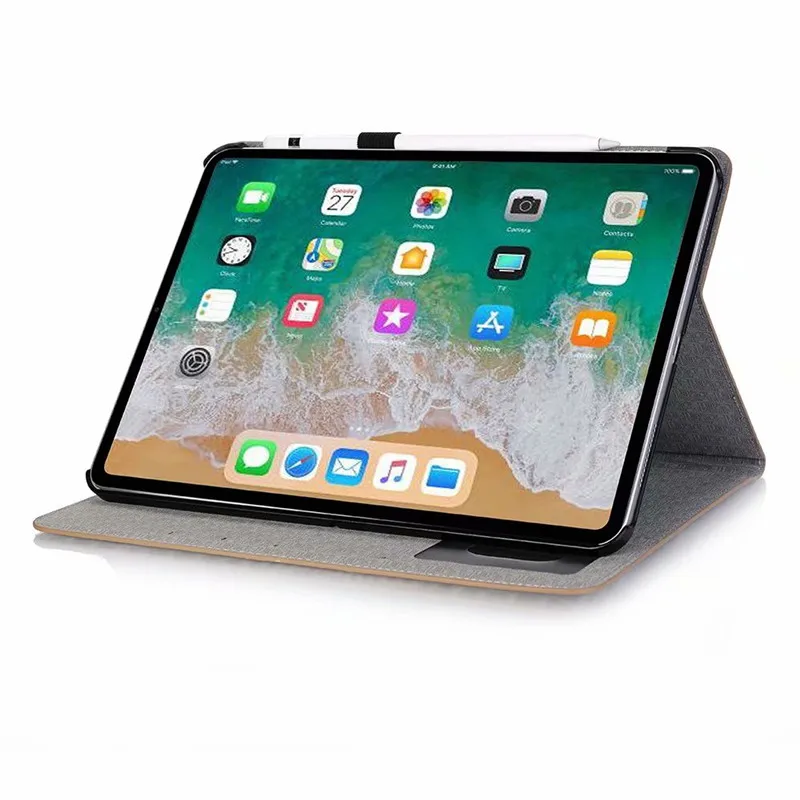 Роскошный чехол для iPad Pro 11 ”, из искусственной кожи, умный чехол, чехол-книжка с автоматическим пробуждением, чехол для нового iPad Pro 11, Fundas Capa
