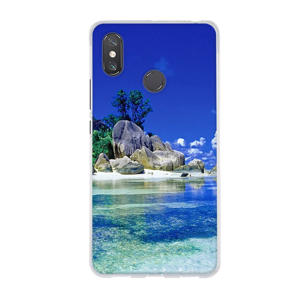 Чехол с рисунком для Xiaomi Mi Max 3 Тонкий силиконовый чехол Max3 задняя крышка телефона