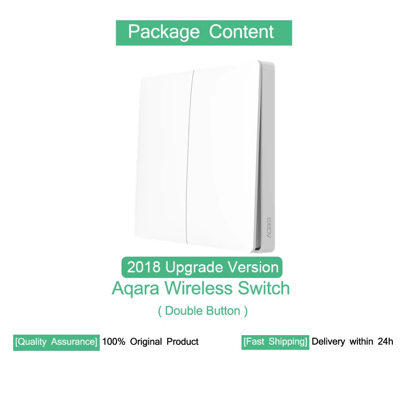 Upgrade Wireless 2 Светильник Xiao mi Aqara, домашний переключатель ZigBee, без нейтральной версии, одинарная двойная кнопка, умный дом для mi Home, приложение mi JIA Gateway Hub - Цвет: Upgrade Wireless 2