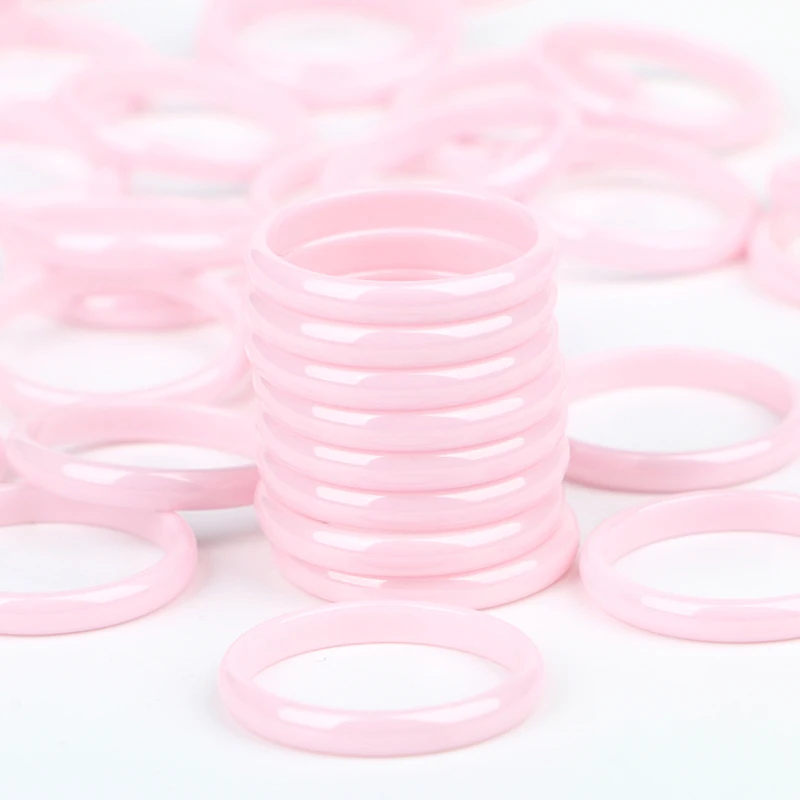 Гладкие керамические кольца 3 мм для женщин черные белые розовые синие полезные