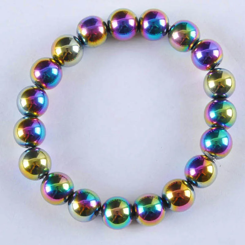 10 мм Motley Магнитный гематит женский браслет для подарка G356|bead bracelet|bangle jewelrybracelet