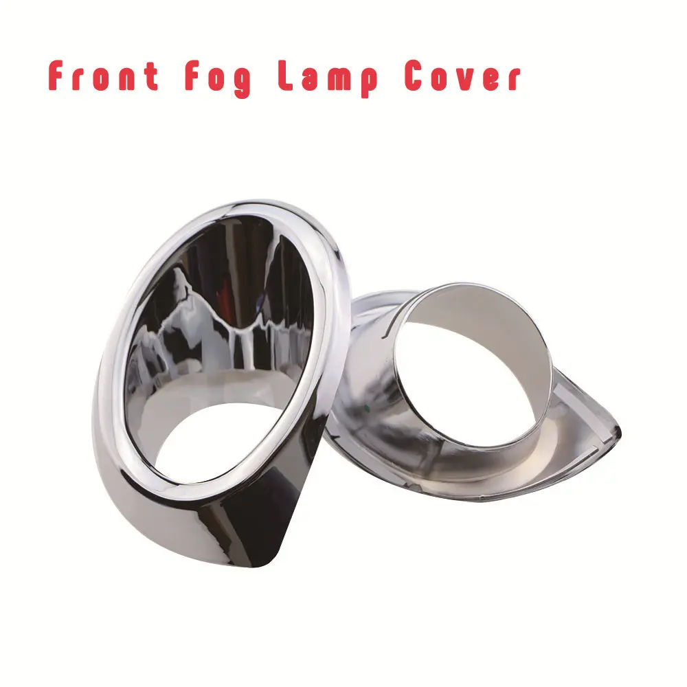 3008 Front Fog Cover Zlord ABS Хромированная Автомобильная передняя противотуманная фара крышка задние накладки на Противотуманные фары наклейки подходят для peugeot 3008 2013 Аксессуары - Цвет: 3008 Front Fog Cover
