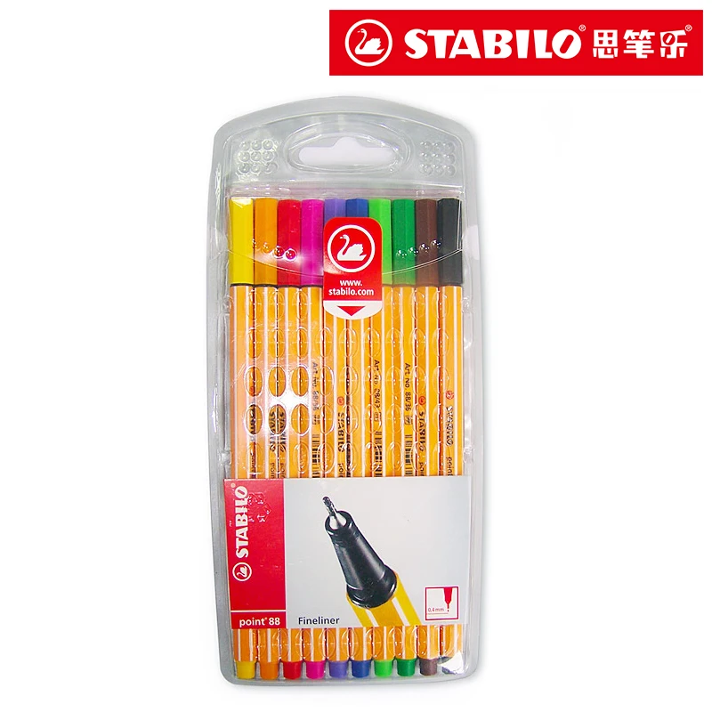 Немецкая Гелевая Ручка STABILO 88 гелевых ручек набор для рисования 10/20 шт. |