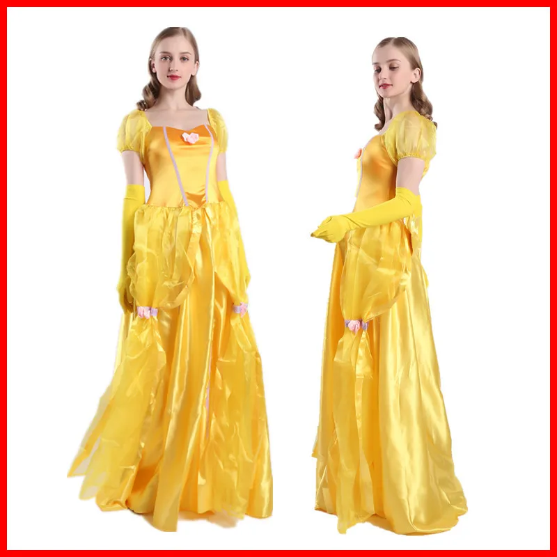 2019 Красавица и Чудовище нарядное платье Косплей Костюм принцессы Белль взрослый