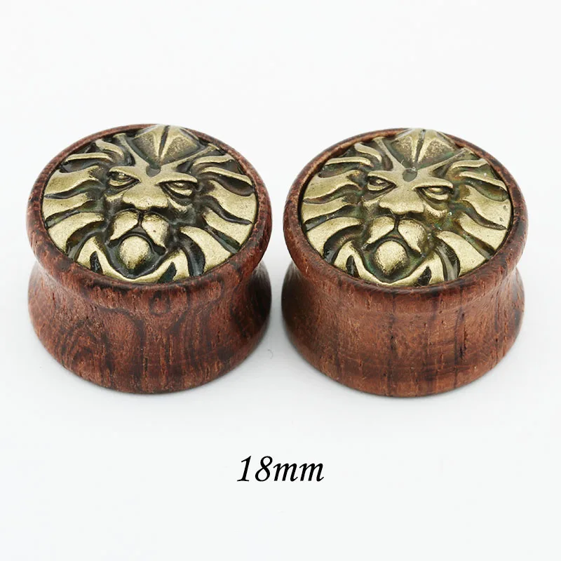 18mmx2pieces 2 шт деревянные беруши для тоннелей в ушах на теле датчики седло расширители для ушей розовое дерево 8 мм-20 мм анти-аллергические модные пирсинг ювелирные изделия - Окраска металла: 18mmx2pieces