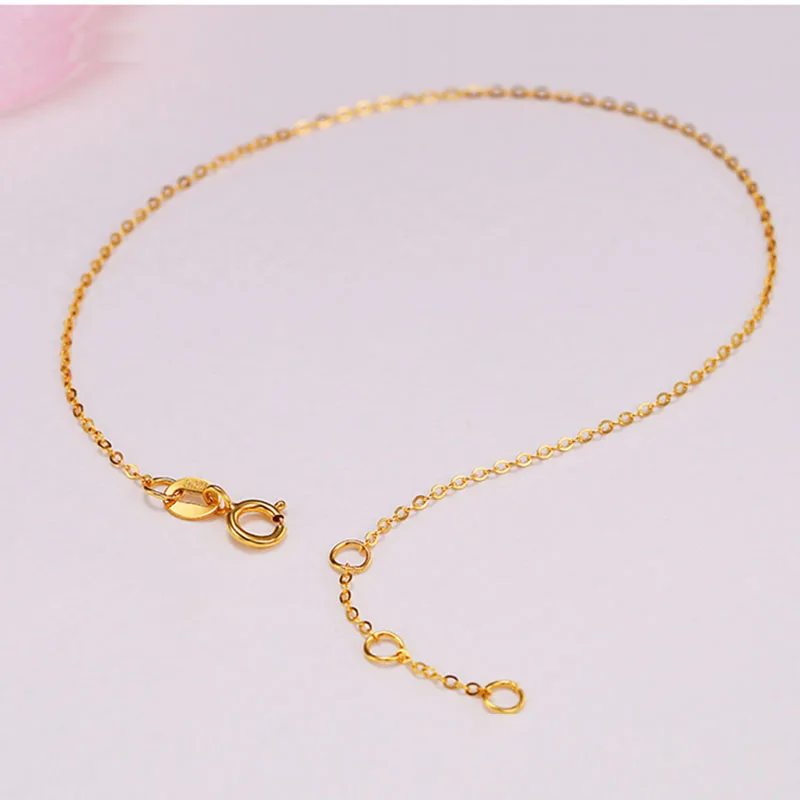 Sinya Pure Real Au750 18k Gold Chain Bracelets for Women Girls Lover Mom
