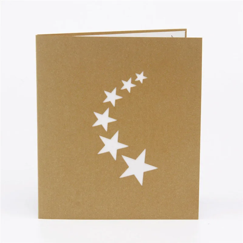 3D лазерная резка ручной работы резьба Радуга звезды дети День Рождения Вечеринка