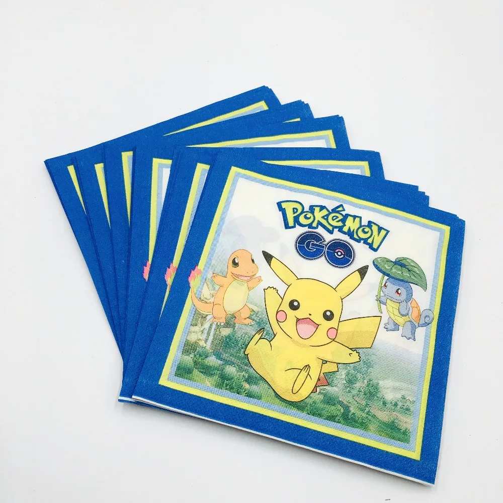 60 шт./лот POKEMON GO посуда Детские вечерние подарки на день рождения с днем Покемон